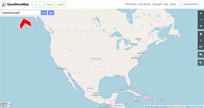 Searching on OpenStreetMap