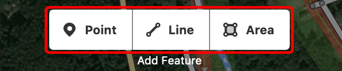 Features menu on OpenStreetMap website