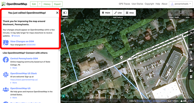 Confirmation feature has been added to OpenStreetMap