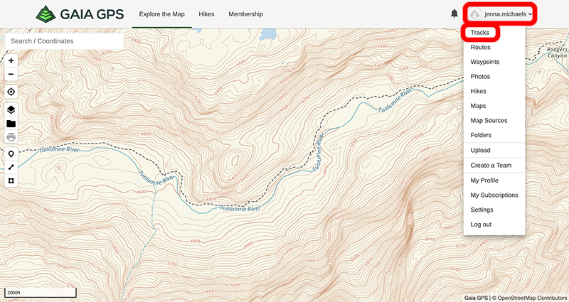 Gaia GPS homepage