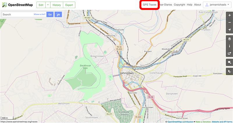 OpenStreetMap homepage